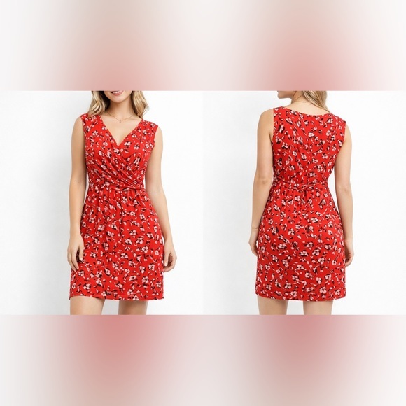 Ralph Lauren Dresses & Skirts - Lauren Ralph Lauren Red Floral Petite Dress 8P